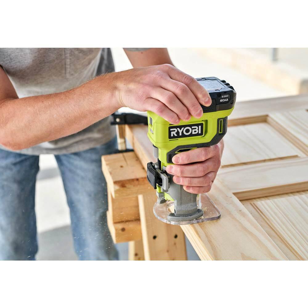 RYOBI ONE+ 18V Cordless Compact Fixed Base Router with FREE 2.0 Ah Battery PCL424B-PBP006