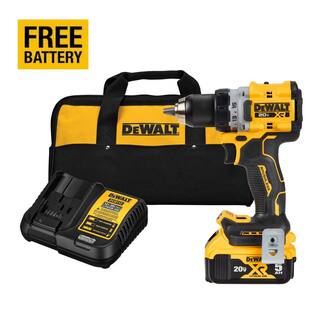 DW 20V MAX XR Lithium-Ion Cordless Compact 12 in. DrillDriver Kit 20V MAX 5.0Ah Battery and Charger DCD800P1