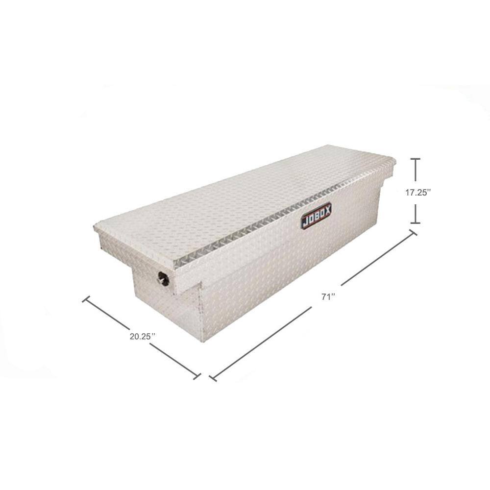 Crescent Jobox 71 Diamond Plate Aluminum Full Size Crossbed Truck Tool Box PAC1582000