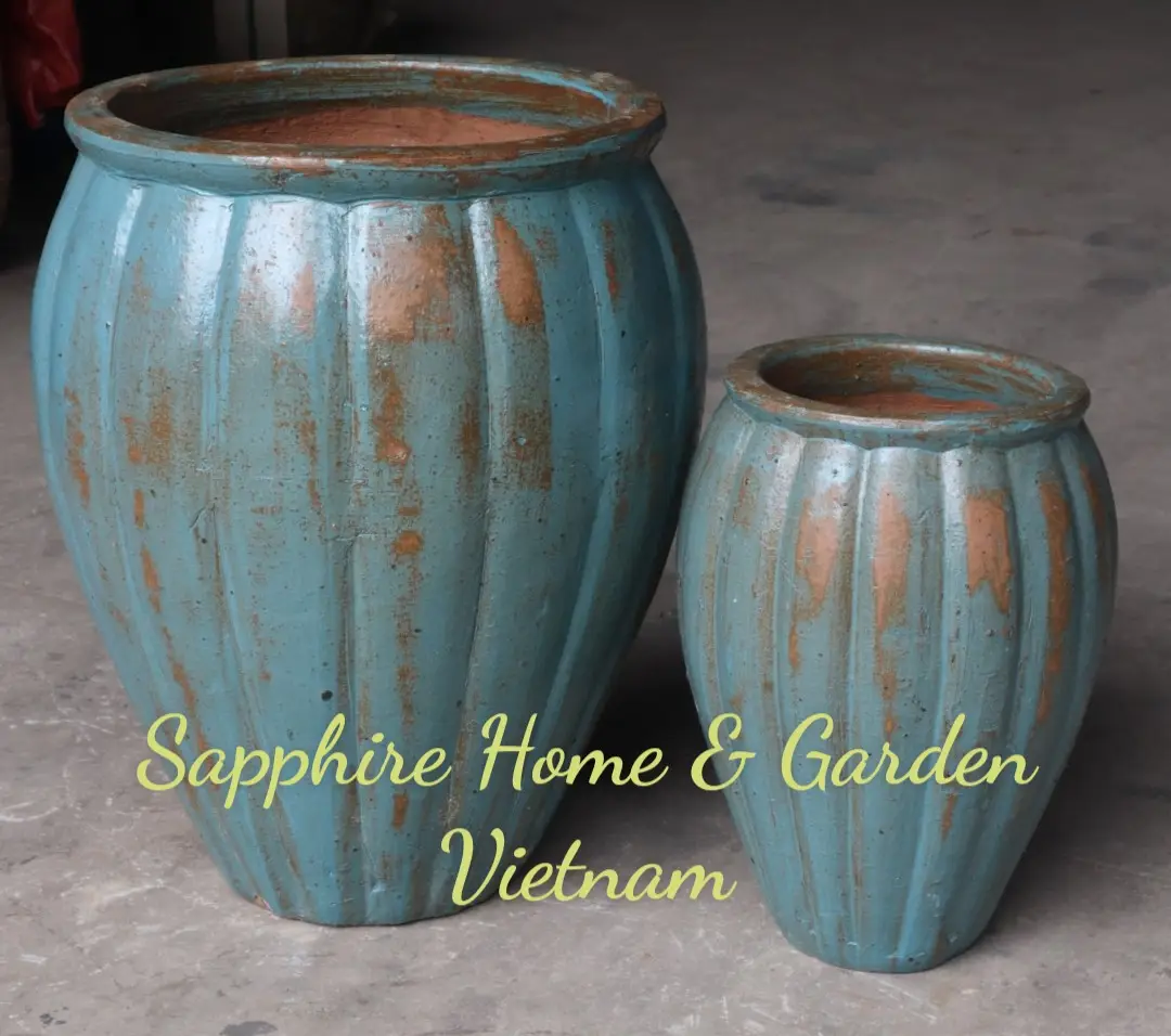 Big Ceramic Pots for Plants Garden outdoor decoration Large Rustic Atlantis Pots Mix with Glazed Pottery Pots