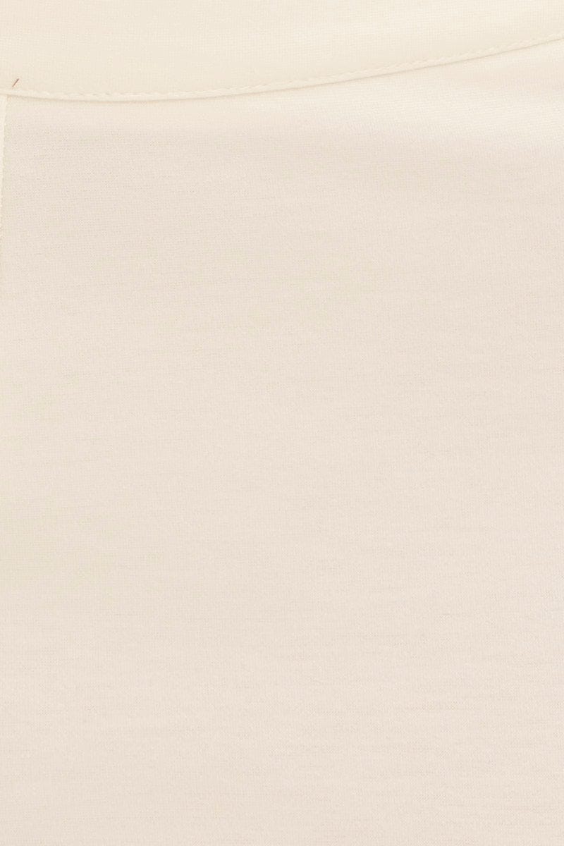 White High Waist Pant Straight Leg