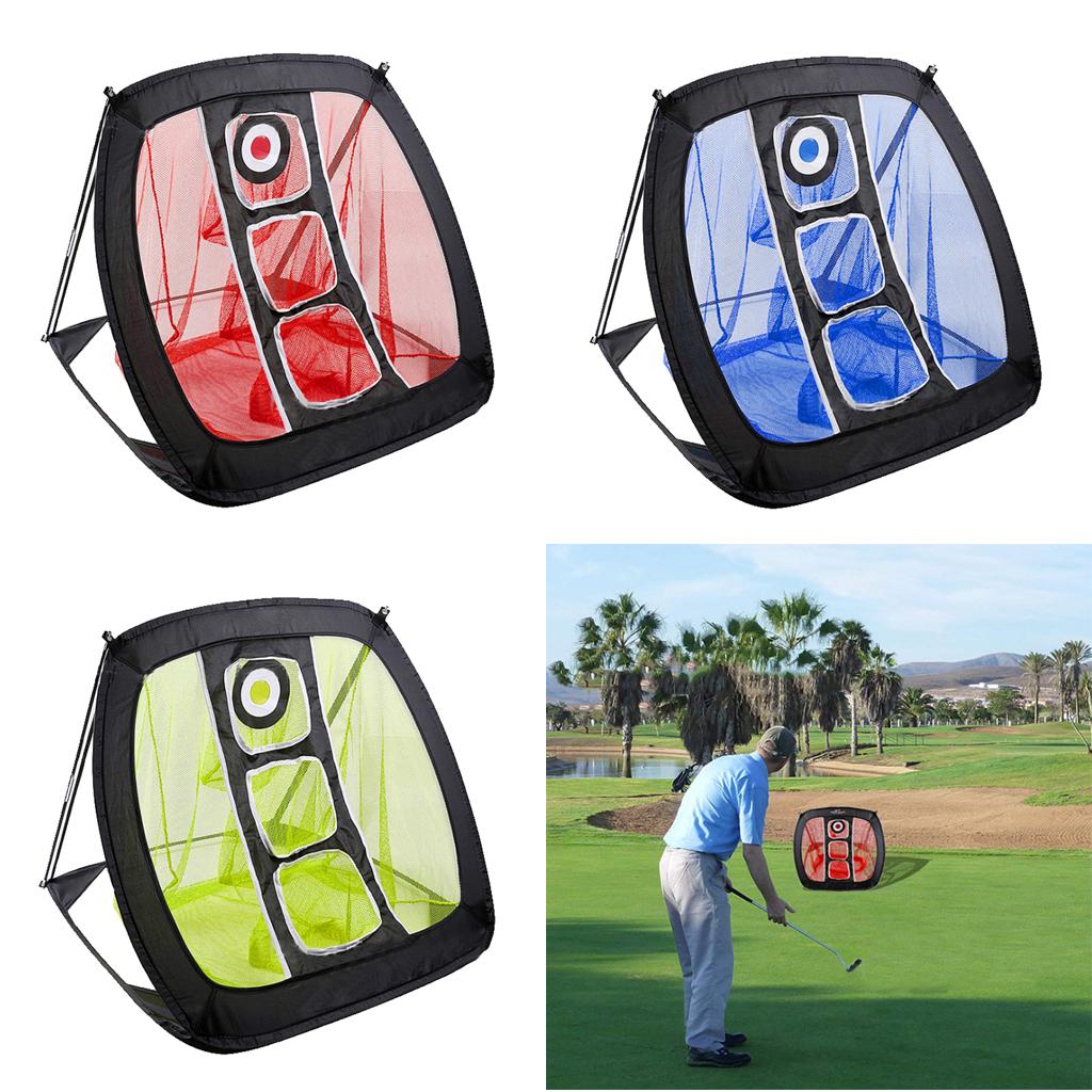 Portable Golf Chipping Net Golfing Target Net Bag，Compatible for Indoor ， black and blue， 82x72x56cm