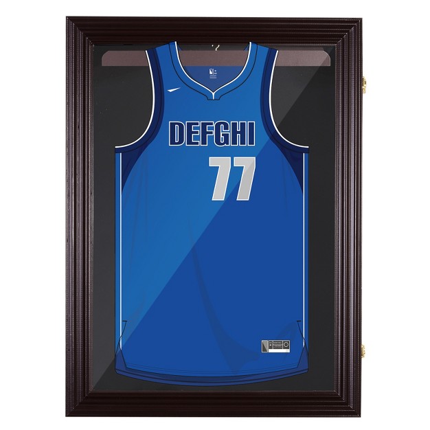 X 24 quot Uv resistant Sports Jersey Frame Display Case Cherry Brown