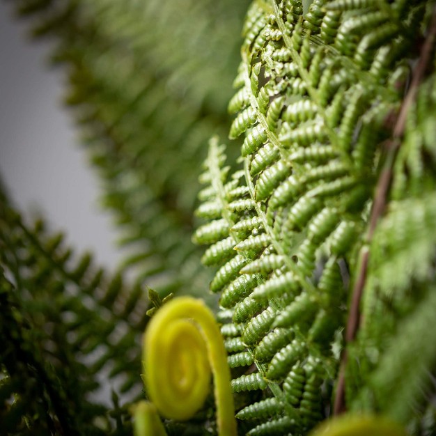 Artificial Green Fern Bush With Roots