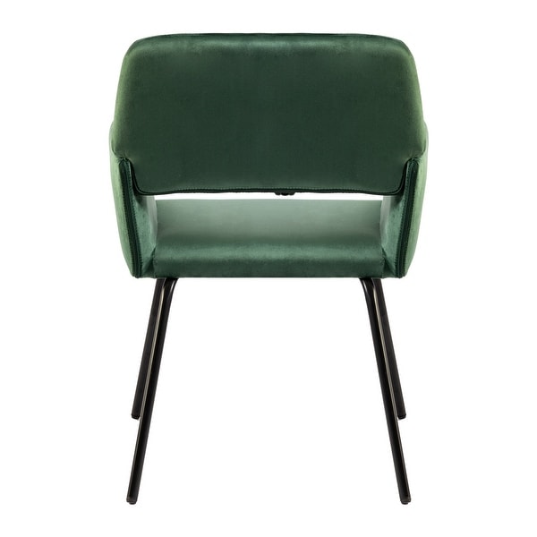 Velvet Upholstered Accent Armchair with Metal Legs