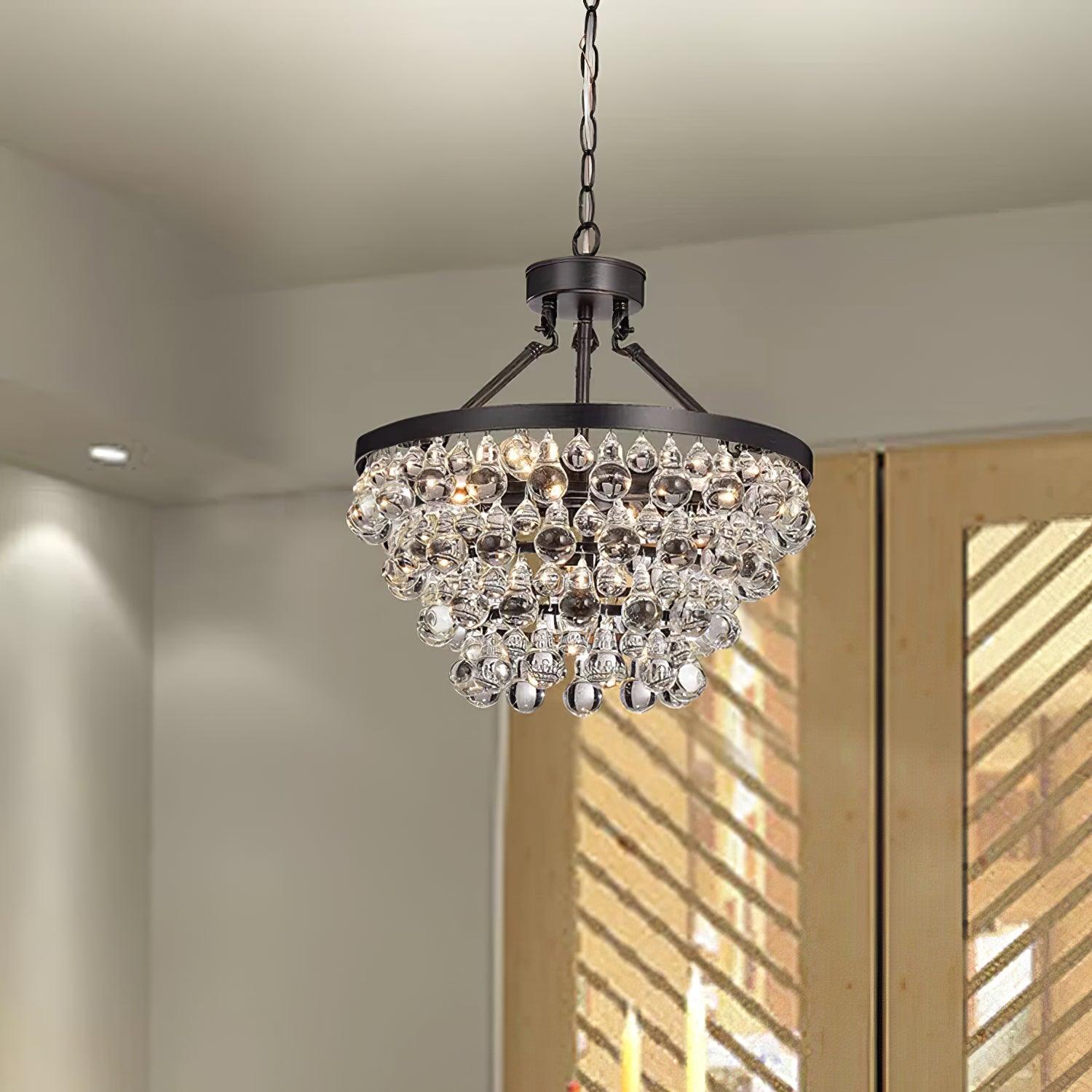 Unique Tiered Crystal Chandelier