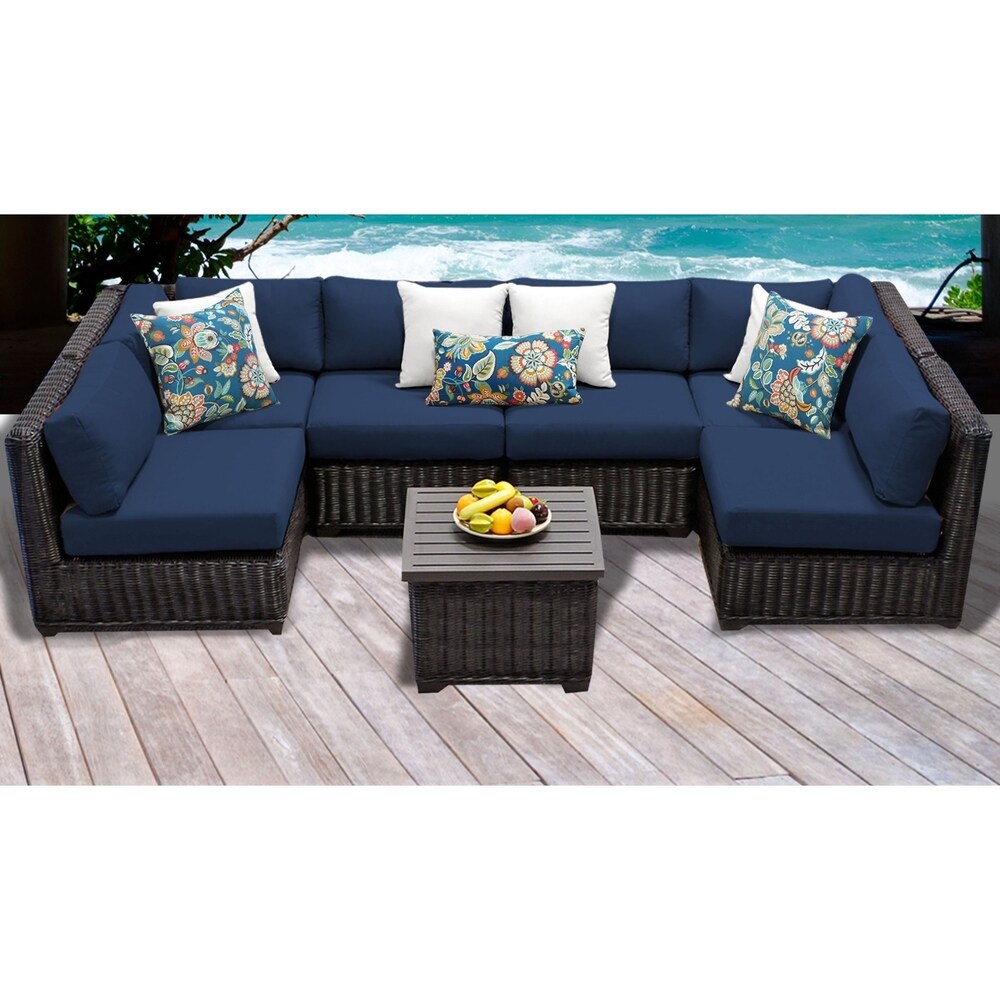 Venice 7 Piece Outdoor Wicker Patio Furniture Set 07d