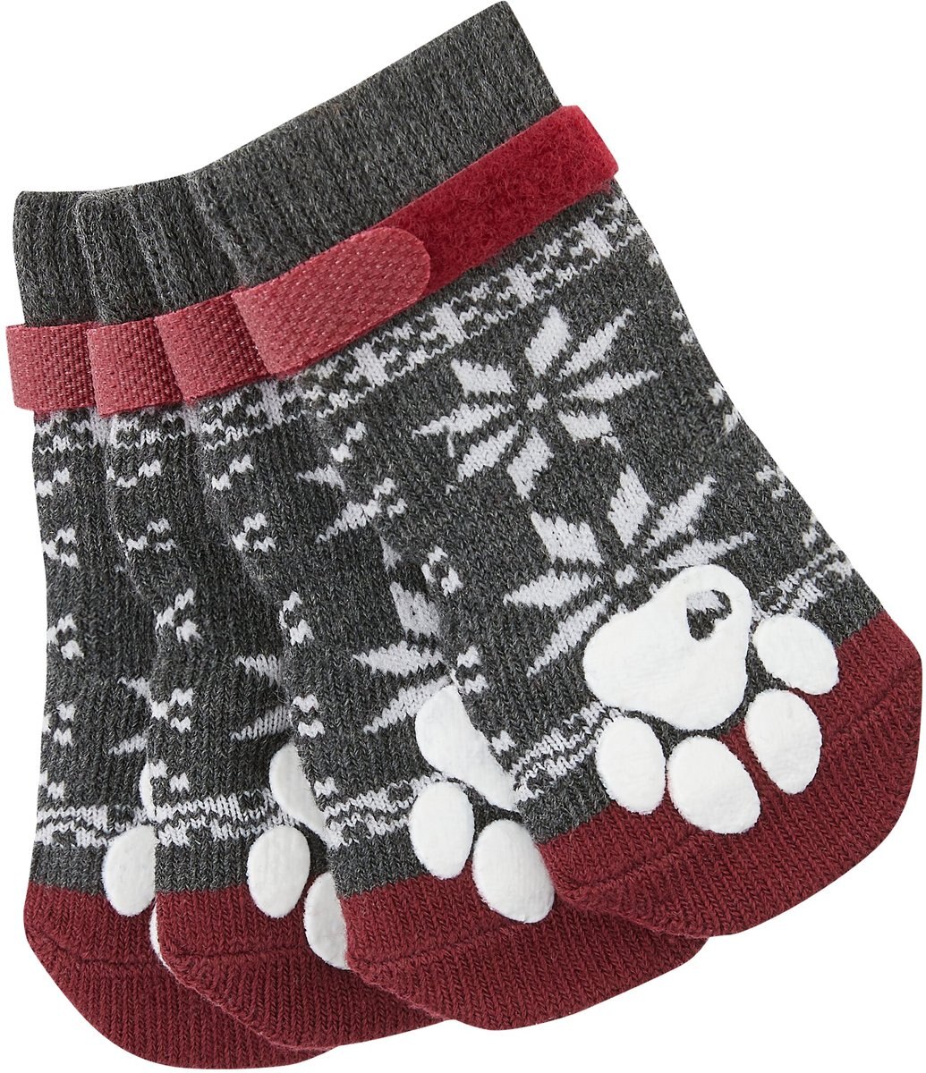 Frisco Non-Skid Non-Skid Fair Isle Dog Socks