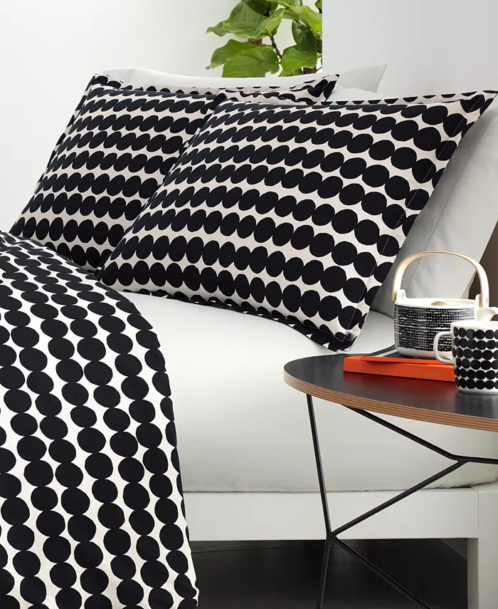 Marimekko Rasymatto Cotton Reversible 3 Piece Duvet Set， Full Queen