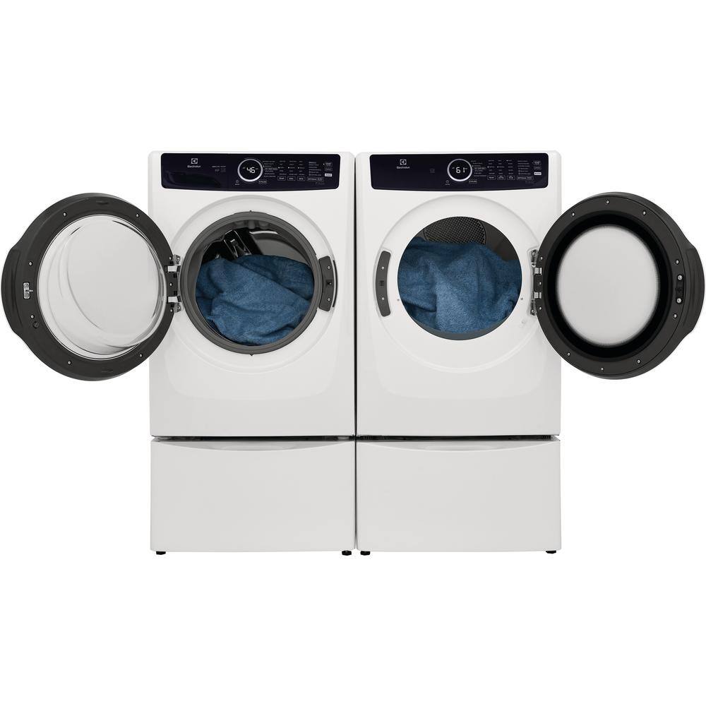 Electrolux 8 cu. ft. Electric Dryer Vented Front Load Perfect Steam Dryer with Instant Refresh in White ELFE7437AW