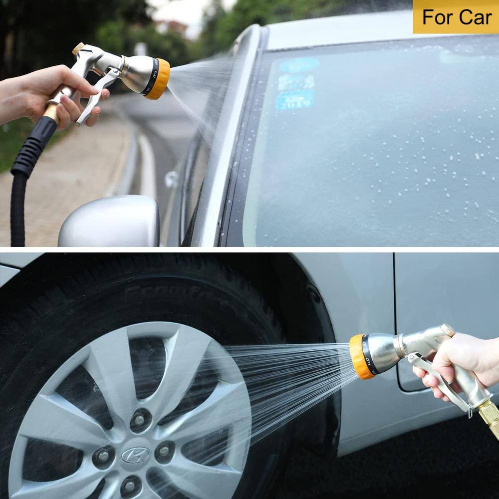 Garden Hose Nozzle Sprayer 100% Heavy Duty Metal Water Hose Sprayer with 7 Spray Patterns B09KRR4TBW