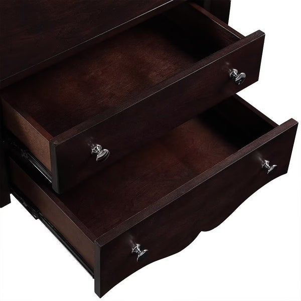 Simplify 2-drawer Solid Wood Storage Side Table