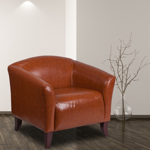 Flash Furniture Hercules Imperial Series Leathersoft Chair With Cherry Wood Feet