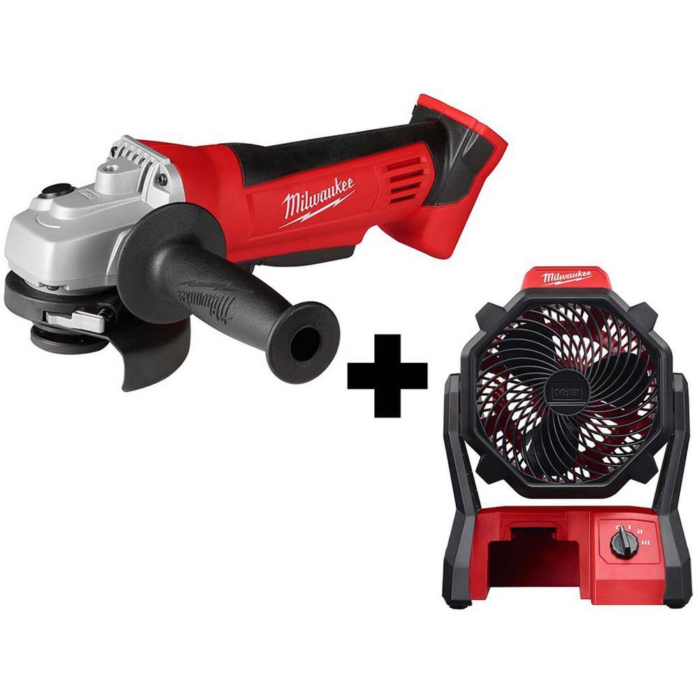 MW M18 18V Lithium-Ion Cordless 4-12 in. Cut-OffGrinder with M18 Jobsite Fan 2680-20-0886-20