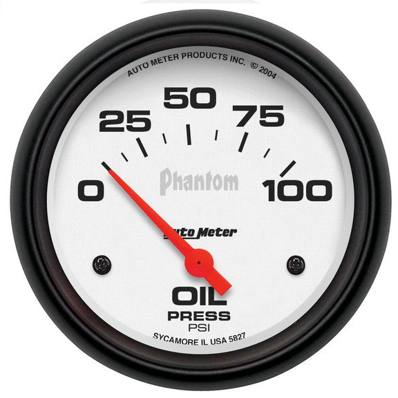 Auto Meter 5827 Phantom Oil Pres 0 100Psi