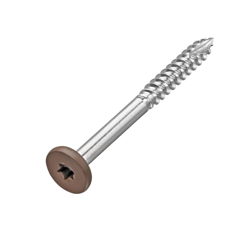 NewTechWood #9 x 1-78 in. Stainless Steel Star Drive Pan Head Composite Fascia Screw in Brazilian Ipe (100-Pack) IP-100-SS-FSC