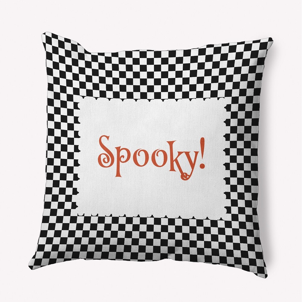 Halloween Spooky Checks Accent Pillow