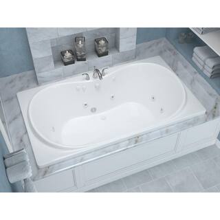 Universal Tubs Star 6 ft. Rectangular Drop-in Whirlpool Bathtub in White HD3672WWR