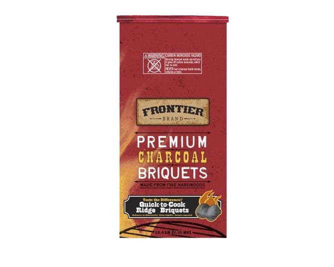 Frontier Premium Charcoal Briquets， 15.4lb - 192-330-021