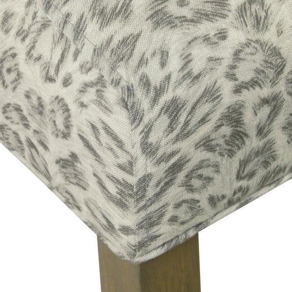 Porch and Den Alvord Grey Cheetah Accent Chair with pillow