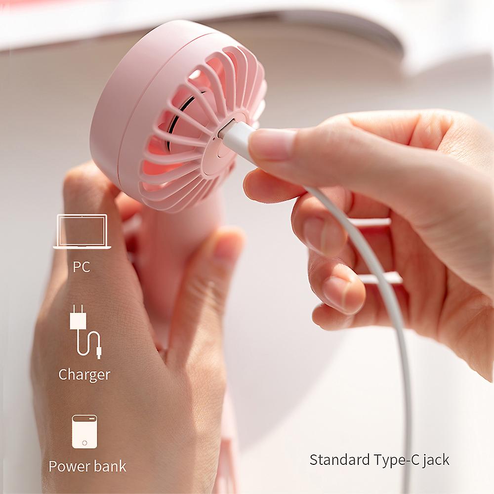 Pocket Handheld Fan With Detachable Hand Strap Super Mini Desktop Fan 3-speed Control 1500mah Rechargeable Portable Personal Cooling Fan For Home Offi