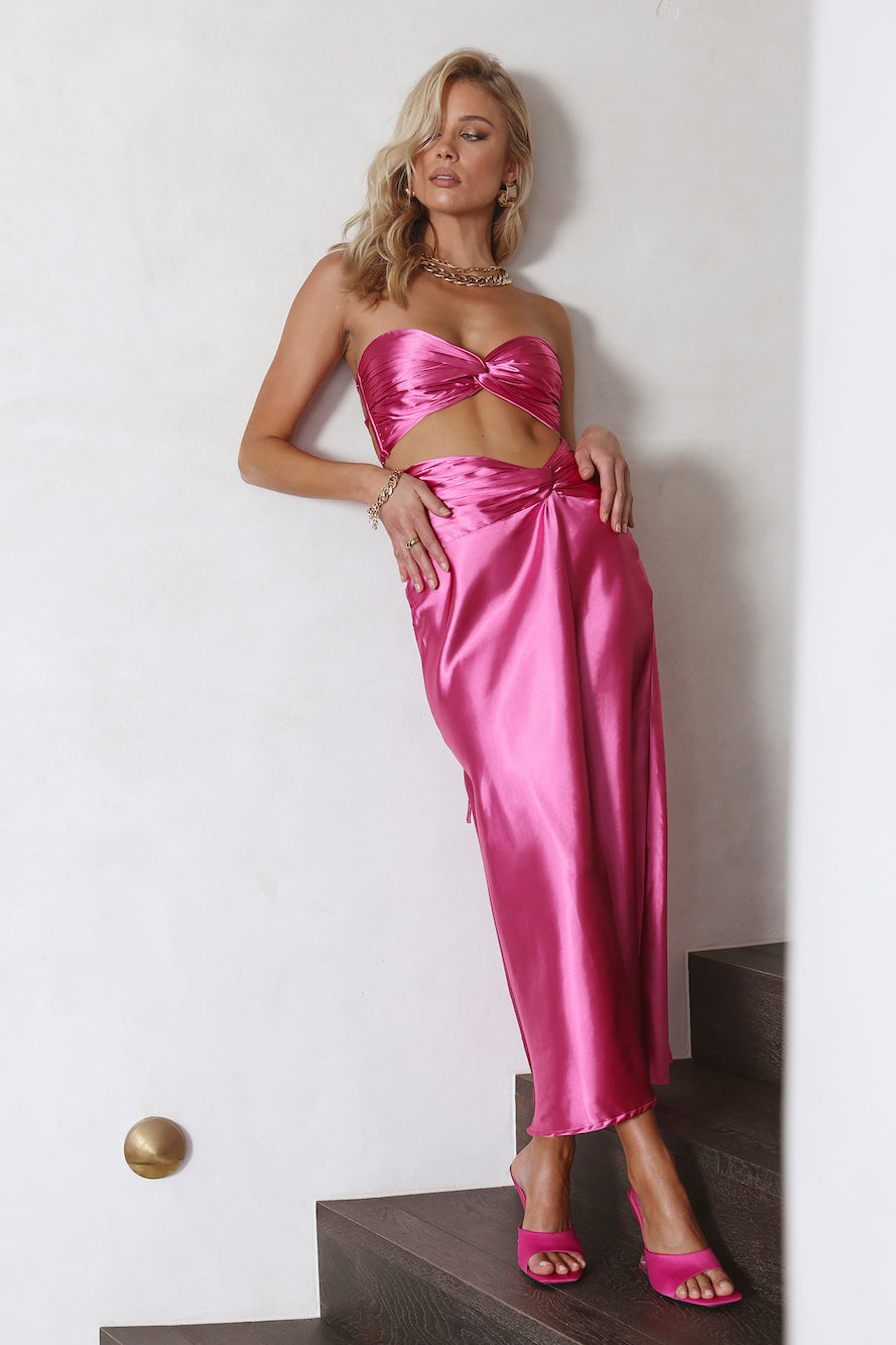 Keep Living Large Maxi Skirt Pink