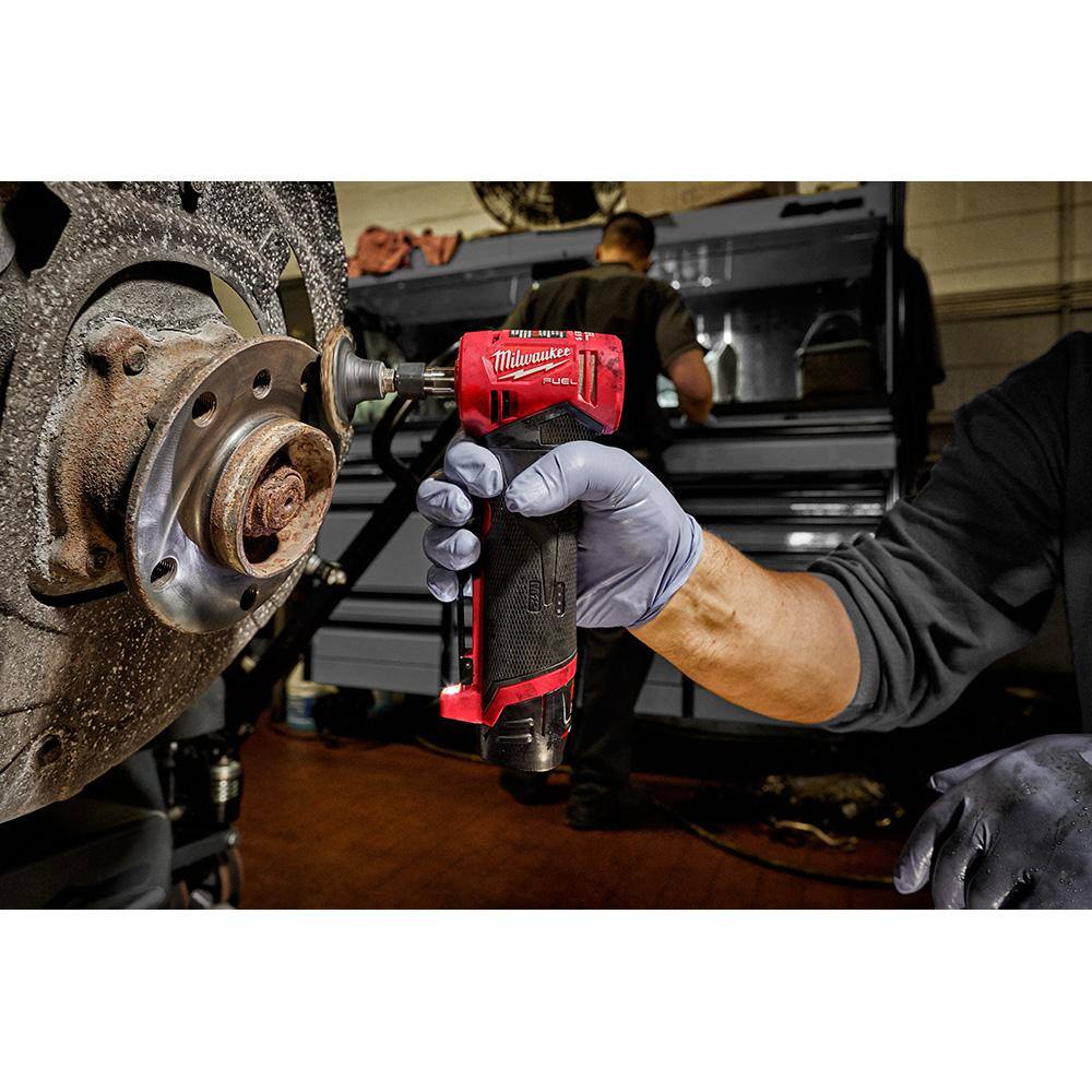 MW M12 FUEL 12V Lithium-Ion Brushless Cordless Stubby 38 in. Impact Wrench  38 in. RatchetDie Grinder (3-Tool) 2554-20-2485-20-2557-20