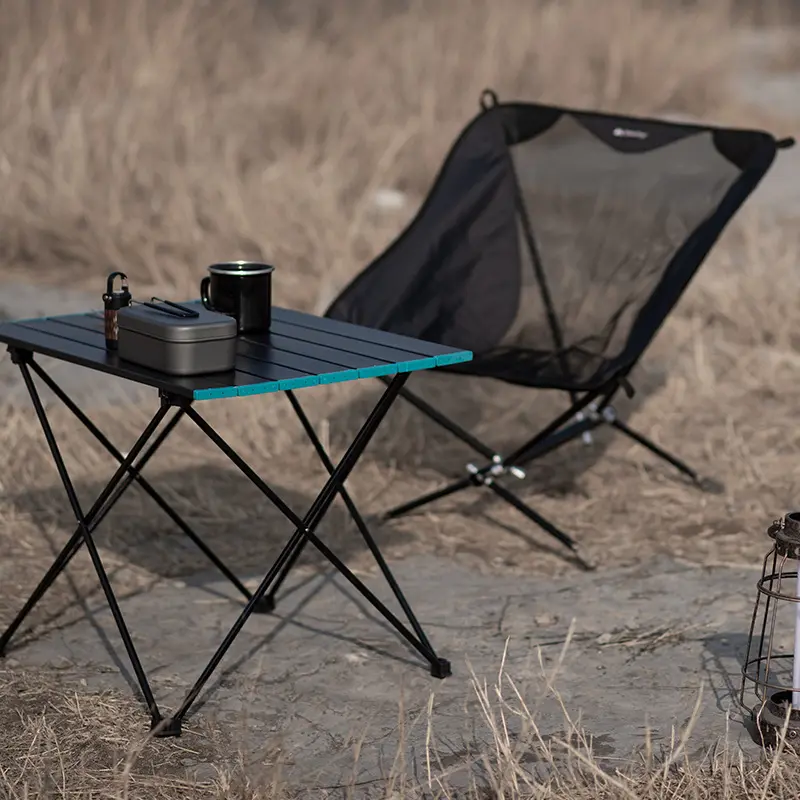 Outdoor camping folding table aluminum alloy portable ultra light camping BBQ table egg roll table