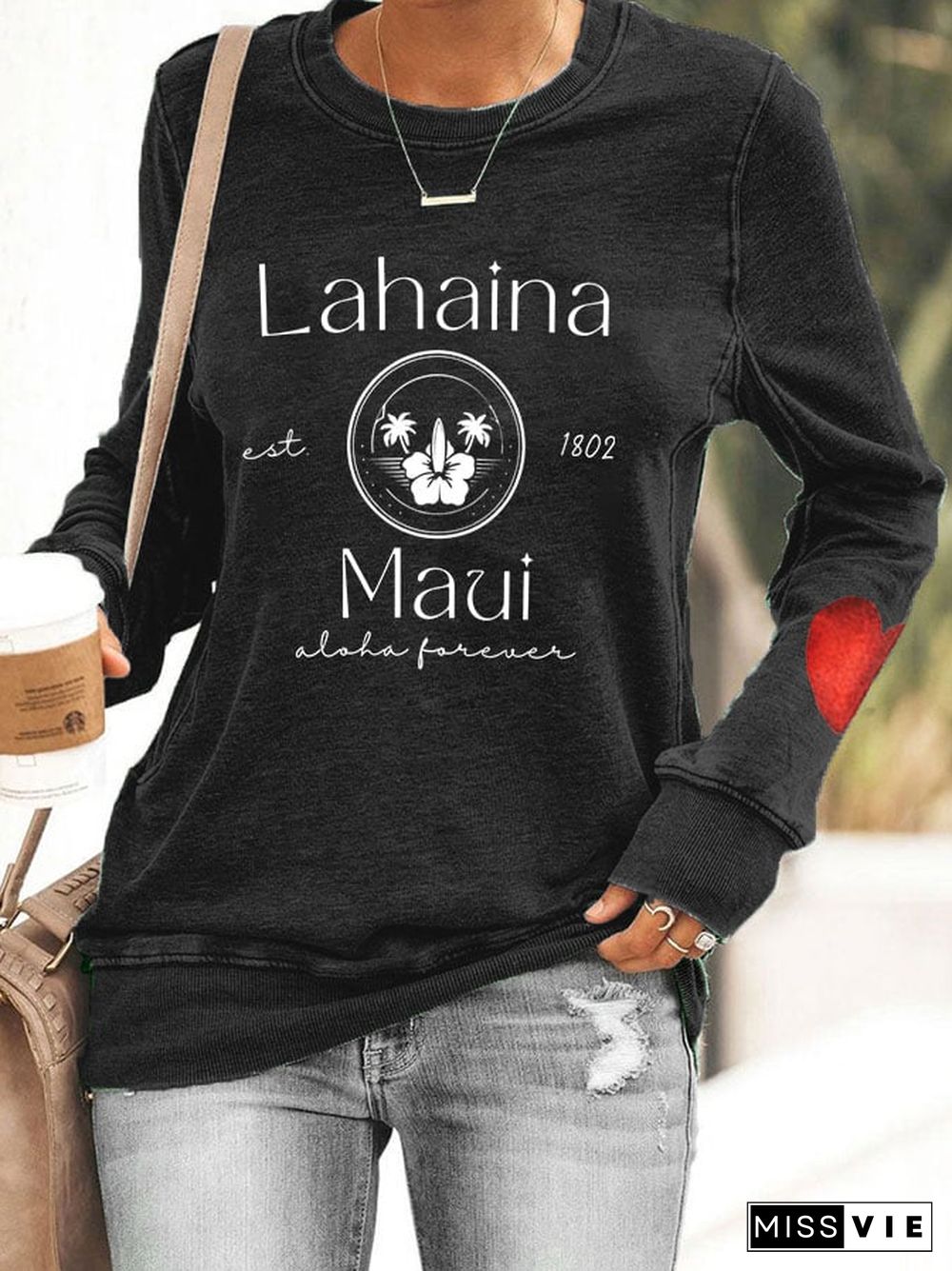 Women's Pray For Lahaina Maui Est 1802 Sweatshirt