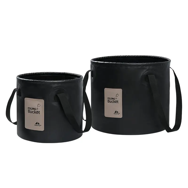 PVC mesh clip fabric 10L/20L multifunctional food storage water outdoor picnic camping hiking portable folding camping bucket