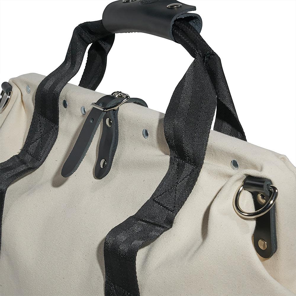 18 Canvas Tool Bag， Leather Bottom