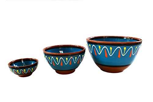 Terracotta Salsa Bowl Set of 5 - Hand Painted From Spain