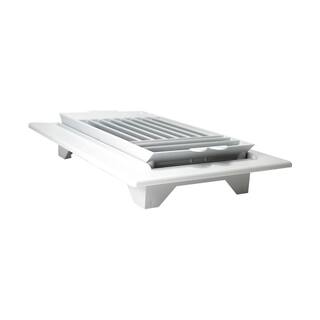 10 in. x 6 in. White Plastic 3-Way Ceiling Register RGC106