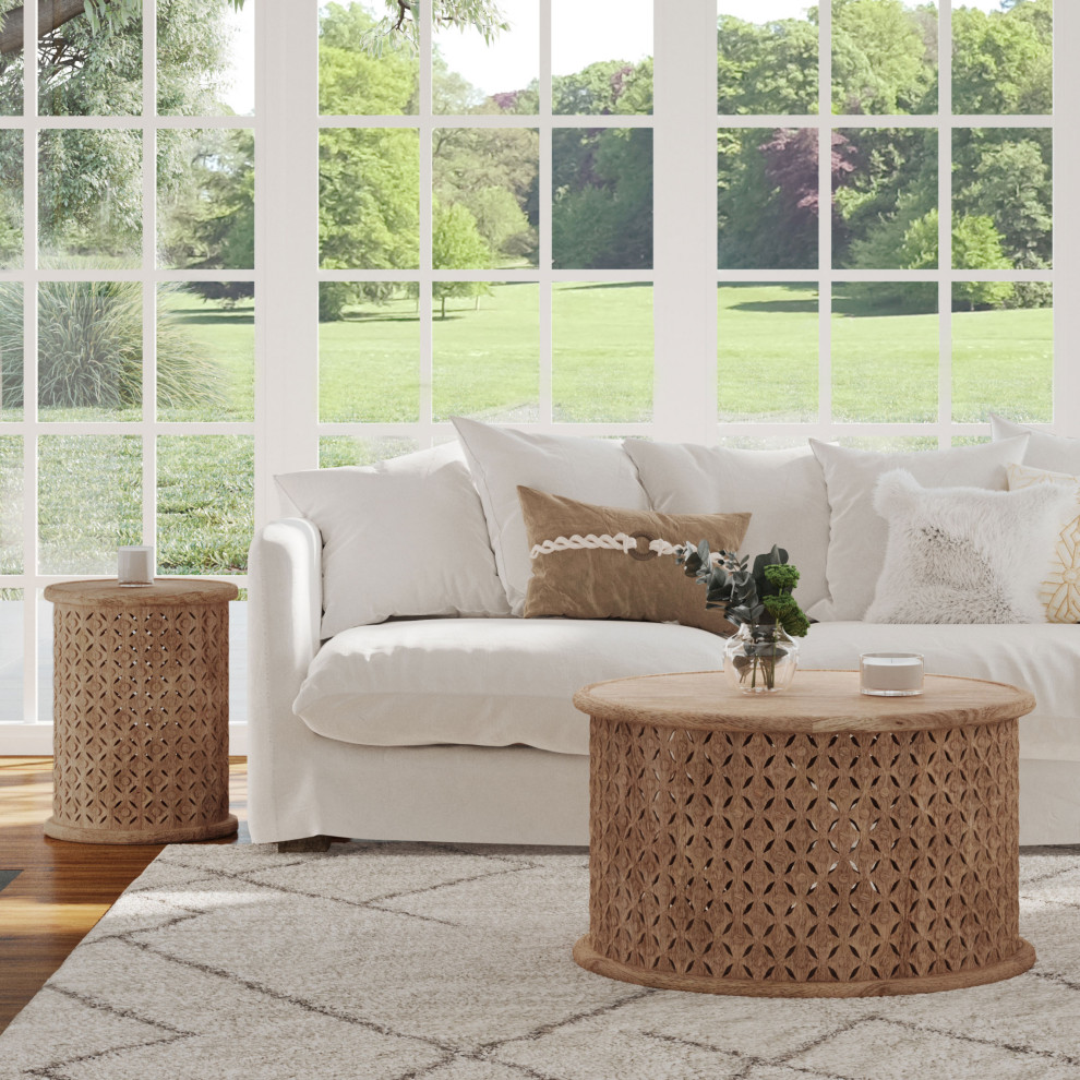 East at Main Toledo Natural Coffee Table   Transitional   Coffee Tables   by East at Main  Houzz