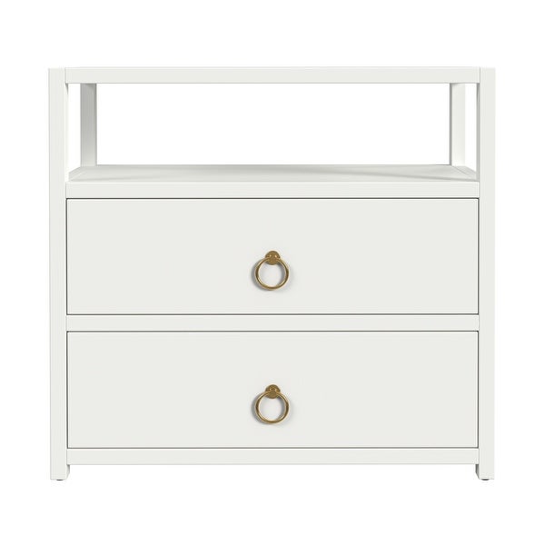 Lark 2-Drawer Wide Nightstand - - 36499783