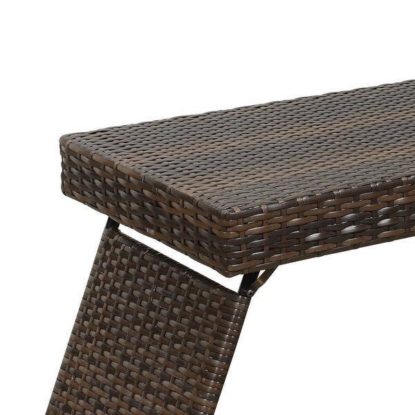 Portable Folding Wicker Table