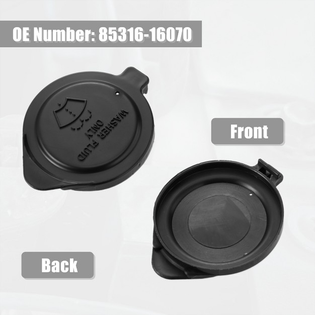 Unique Bargains 85316 16070 Windshield Wiper Washer Fluid Reservoir Tank Bottle Cap Cover For Toyota For Lexus Black