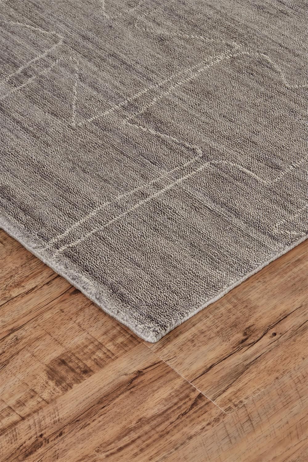 Miska Hand Woven Gray and Ivory Rug by BD Fine