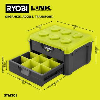 RYOBI LINK 2-Drawer Modular Tool Box STM301