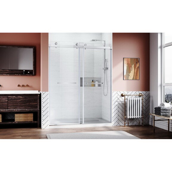 Frameless Glass Shower Doors 56 60 in.W x 76 in. H...