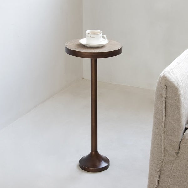 COZAYH Pedestal Small Drinking Table， Contemporary Side Table