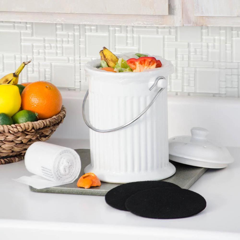 Counter Top Ceramic Compost Crock Kit