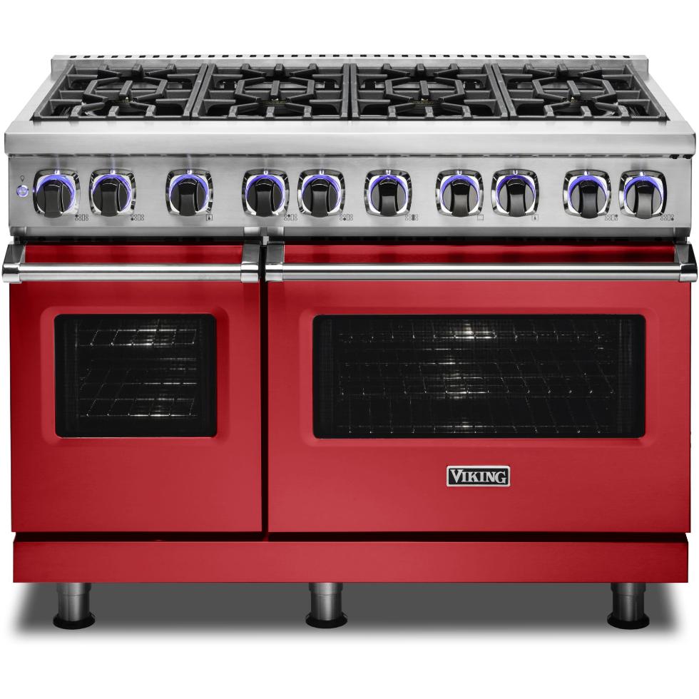 Viking 48-inch Freestanding Gas Range with Elevation Burners VGR7482-8BSM