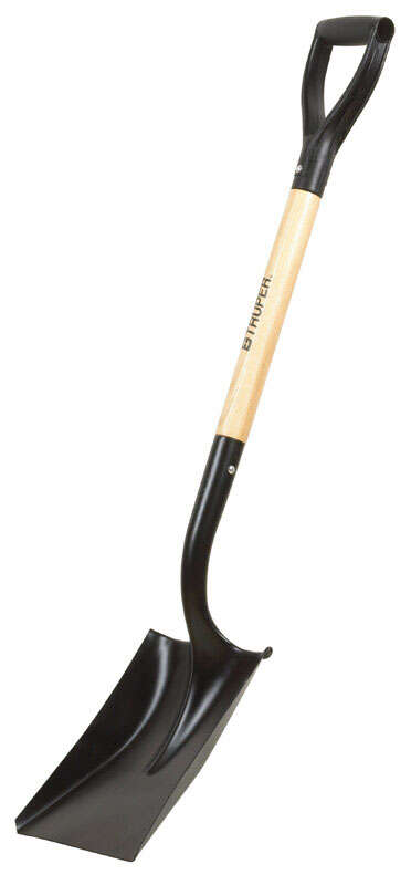 Home Plus+ 38.5 in. Steel Square Transfer Shovel Wood Handle