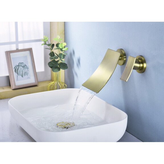 Wall Mount Widespread Bathroom Faucet W928107571