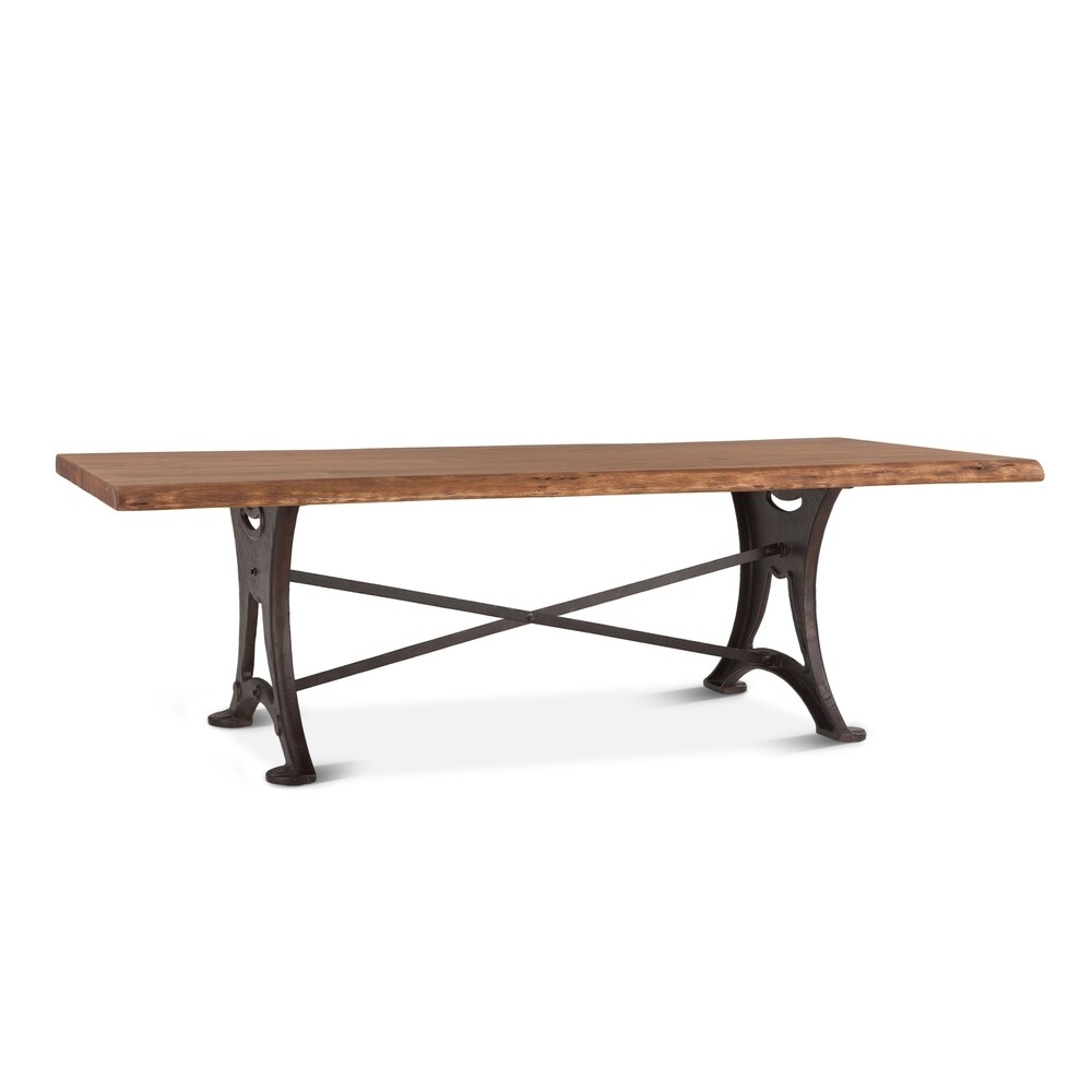 Carbon Loft Wiley Rectangle Live Edge Dining Table