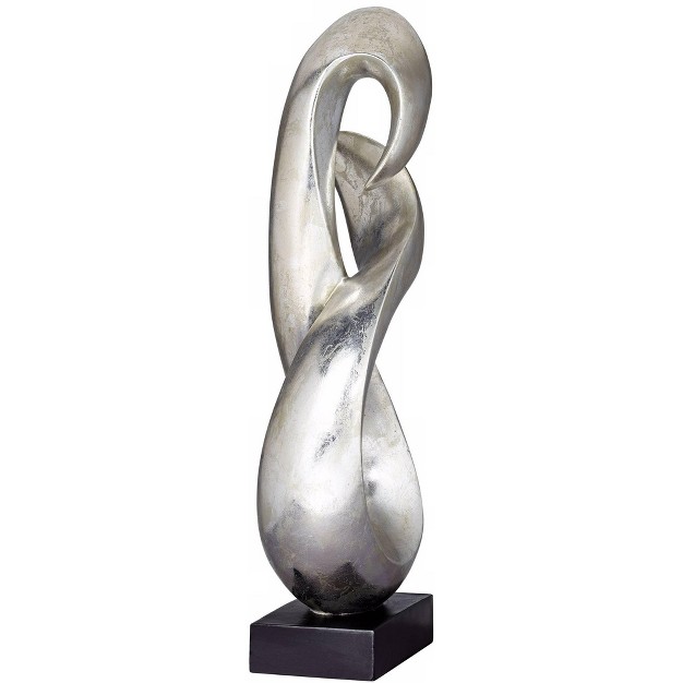 High Silver Finish Modern Sculpture