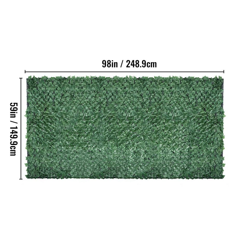 VEVOR 59 in. x 98 in. Faux Leaf Artificial Hedges Ivy Privacy Fence Screen 3-Layers Outdoor Greenery Leaves Panel for Garden RZZWWLYCB59988XDNV0