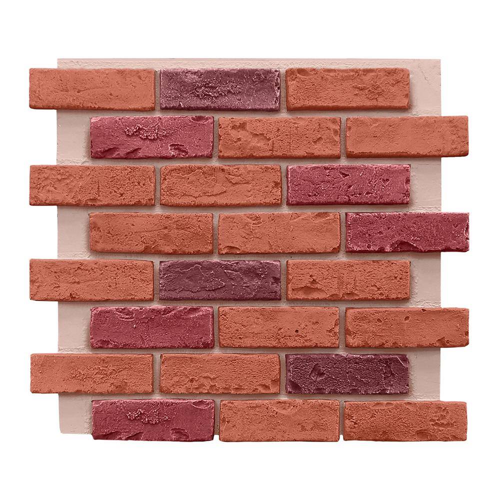 GenStone Multi-Color Brick 22-12 in. x 22-14 in. Brick Veneer Siding Full Panel EAMHP