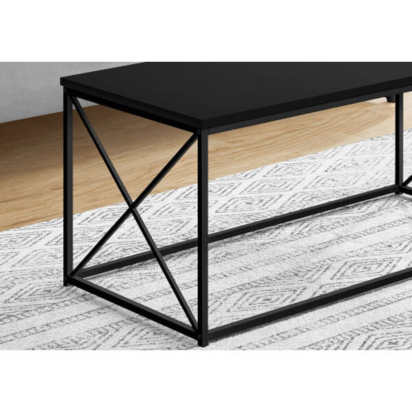 Black X-Leg Coffee Table